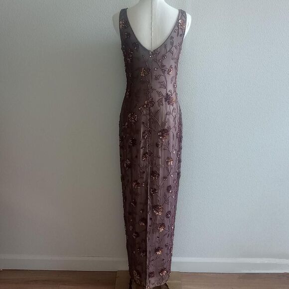 Y2K Silk Beaded Sequin Fairygoth Prom Dress - Picture 2 of 5